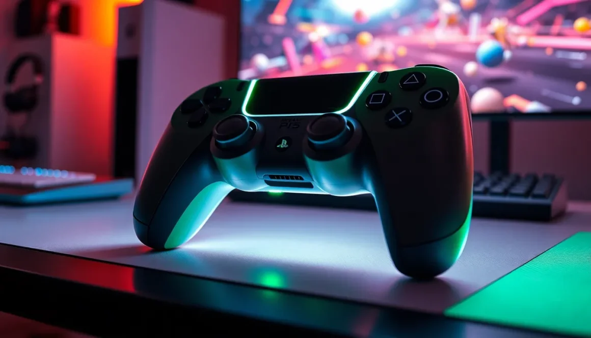 green playstation 5 controller
